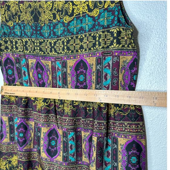 RVCA Multicolor Floral Print Cutout Triangle Back Round Neck Mini Dress S - Picture 10 of 16